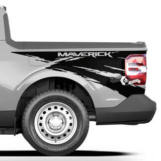 Pair Ford F-150 XLT Maverick Splash Mud Bed Fender Graphics Side Decals Stickers
