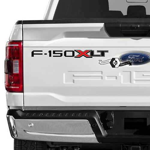 Ford F-150 XLT Tailgate Logo Graphics Side Decals Stickers 2 Colors
