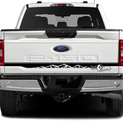 Ford F-150 XLT Tailgate Stripe Mountains Graphics Side Decals Stickers
