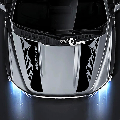 Sticker graphique montagnes capot 2 pour Ford F-150 XLT