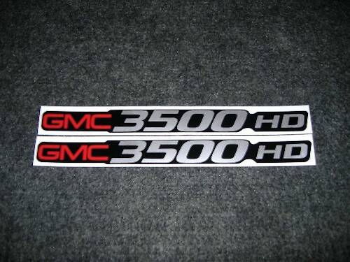 2 Gmc 3500 Hd Decals Gmc C3500 Heavy Duty Sierra Yukon Size Badge Decals Stickers Decals Stickers
