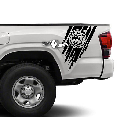 2x Toyota Tacoma SR5 Bed Side Bear Mud Vinyl Decals Graphic Sticker
