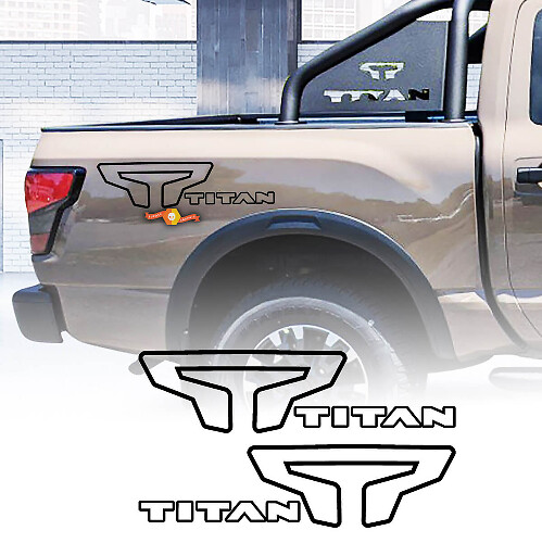 2 Decal sticker kit For Nissan TITAN Stripe WRAP Bed Decal Sticker Graphic Side Stripe
