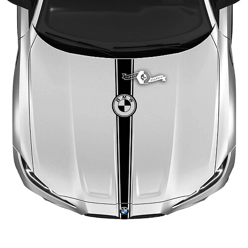 Center Hood Stripe Vinyl Decal for 2021+ BMW M3 M4 G80 G82 G83