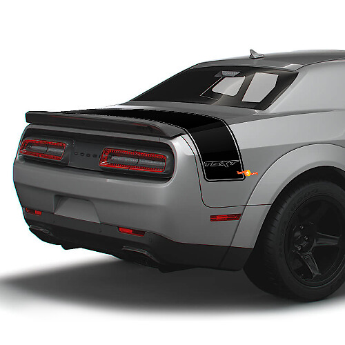 Custom Text Rear Trunk Stripe Vinyl Decals for Dodge Challenger