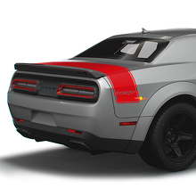 Custom Text Rear Trunk Stripe Vinyl Decals for Dodge Challenger_3