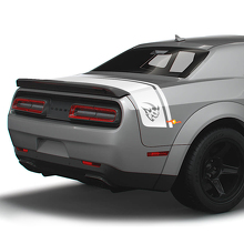 Demon Style Rear Trunk Dual Stripes Vinyl Decals for Dodge Challenger_3