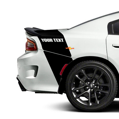 Custom Text Rear Tailband Stripe Vinyl Decals for Dodge Charger_1