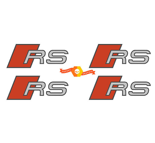 RS Brake Caliper Vinyl Decal Set for Audi Cars
