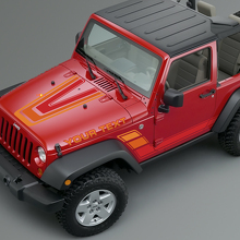 Vintage Stripes Hood & Side Vinyl Decals Kit for Jeep Renegade CJ5 CJ7 _3