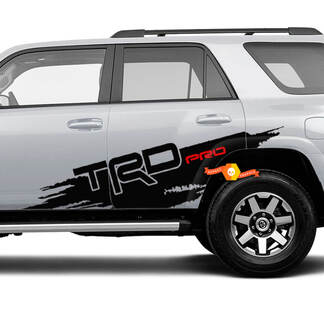 Pair Toyota TRD Pro 4Runner Vinyl Decal Wrap Mud Splash Stickers 2 Colors
