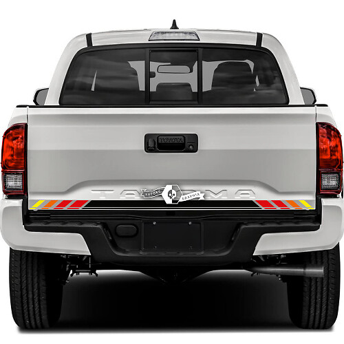 Old School Sunset Tailgate Stripe Vinyl Decal for Toyota Tacoma