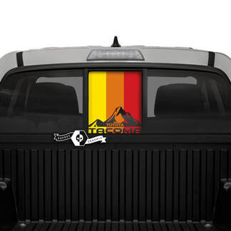 Toyota Tacoma SR5 Pick-up Truck Rear Window Three Colors SunSet Vinyl Decals Graphic Sticker
