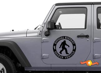 Official Bigfoot Search Vehicle - Set - Vinyl Door Decal Sasquatch car truck 4x4