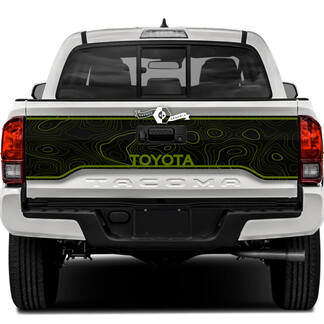 Toyota Tacoma SR5 Tailgate Topographic Map Topo Splash Vinyl Decals Graphic Sticker
