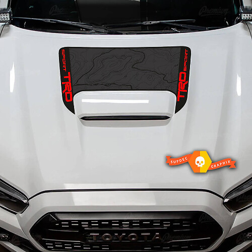 Toyota Tacoma TRD Off-Road Sport PRO Hood Scoop Racing 3 Colours Sticker Decal Graphics 2016-2024
