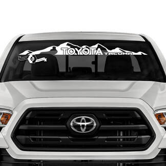 Toyota Tacoma Mountains Windshield Vinyl Decal Sticker
