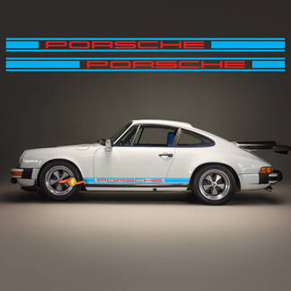 1979 Porsche 911 SC Two Tone Classic Side Stripes Logo Decal Singer Style
