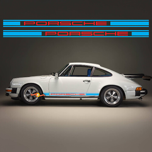 Classic Design Side Stripes Vinyl Decal Kit for Porsche 911 SC 1979