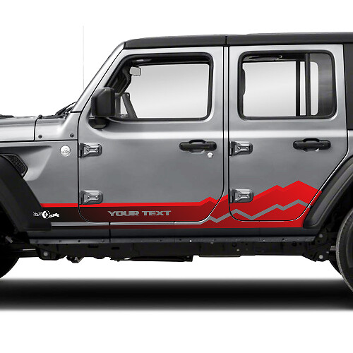 Mountains Doors Side Stripe Vinyl Sticker Decal Gradient for Jeep Wrangler