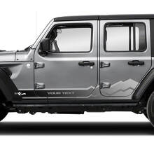 Mountains Doors Side Stripe Vinyl Decal Gradient for Jeep Wrangler_3