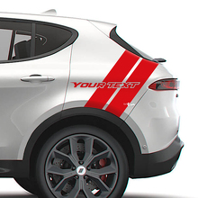 Custom Double Rear Side Stripes Vinyl Decal Set for Dodge Hornet RT GT_2