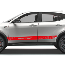 Custom Text Honeycomb Style Side Stripes Vinyl Decals Kit for Dodge Hornet_3