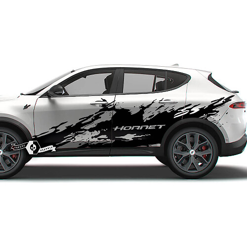 Pair Dodge Hornet Doors Side Stripes Splash Wrap Vinyl Decals Stickers
