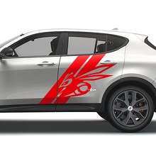 Dual Stripes & Hornet Side Vinyl Decal Kit for Dodge Hornet_2