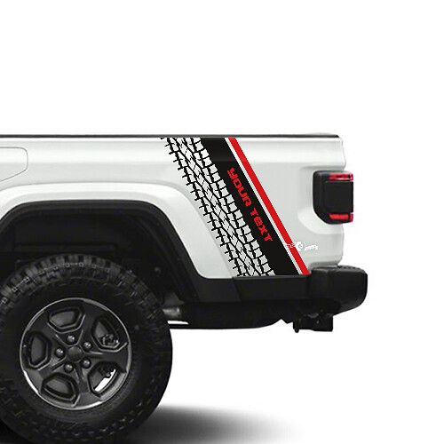 Pair Jeep Gladiator Rubicon Doors Topographic Map 4x4 Off-Road Racing Stripe Kit Outline 2 Colors
