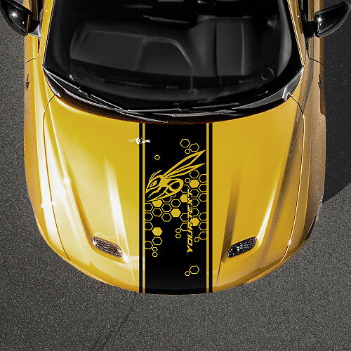 Honeycomb Hornet Hood Stripe Vinyl Decal for Dodge Hornet