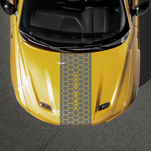 Honeycomb Style Custom Text Hood Stripe Vinyl Decal for Dodge Hornet_2