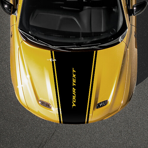 Tapering Outline Stripe Custom Text Hood Vinyl Decal for Dodge Hornet