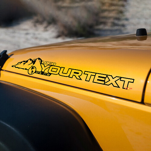 Mountains Style Bonnet Vinyl Decal Rubicon Sahara Wrangler