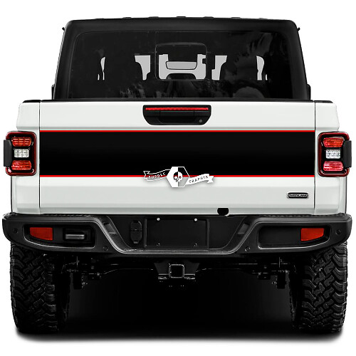 Jeep Gladiator Wrap  Stickers Decals Vinyl Graphics Tailgate Bed Trim Vinyl Stickers Decals 2 Colors
