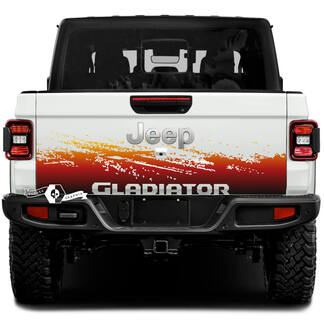 Jeep Gladiator Wrap Mud Decals Vinyl Graphics Tailgate Bed Vinyl Decals Gradient 3 Colors
