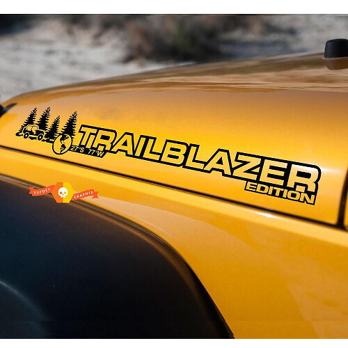 Trailblazer Edition Hood Vinyl Decal Pair for Jeep Wrangler