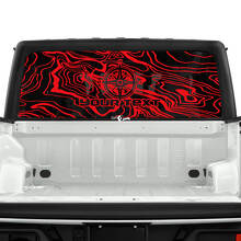 Jeep Gladiator Rear Window Compass Topographic Map Topo Forest Stickers Decals Vinyl Graphics Stripe
 3