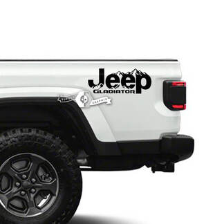 Pair of Jeep Gladiator Side Mountains Decals Vinyl Graphics
