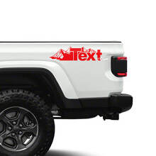 Custom Text Mountain Style Side Vinyl Decals for Jeep Gladiator _3