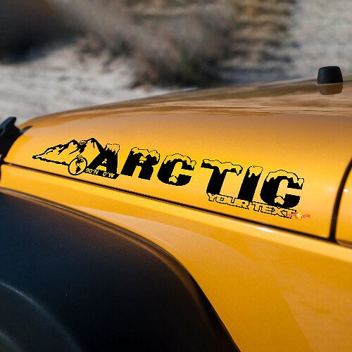 Arctic Bonnet Vinyl Decal for Jeep Wrangler Rubicon Sahara