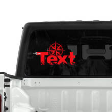 Jeep Gladiator Rear Window Forest Mountains Compass Stickers Decals Vinyl Graphics
 3