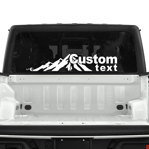Jeep Gladiator Rear Window Forest Mountains Stickers Decals Vinyl Graphics
