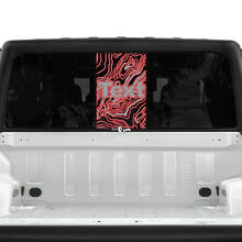 Jeep Gladiator Rear Window USA Topographic Map Stickers Decals Vinyl Graphics Stripe 2 Colors
 2