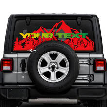 Jeep Wrangler Unlimited Rear Window Mountains Forest Stickers Decals Vinyl Graphics
 3