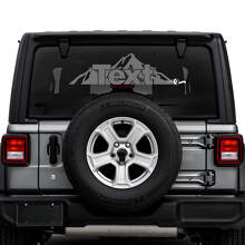 Jeep Wrangler Unlimited Rear Window Mountains Stickers Decals Vinyl Graphics
 2