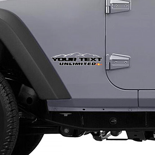 Mountains Style Side Vinyl Decal for Jeep Wrangler Unlimited
