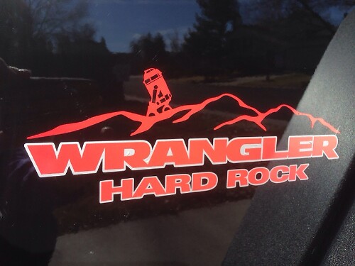 Jeep HARD ROCK Mountain Wrangler Unlimited CJ TJ YJ JK XJ All Colors Sticker Decal