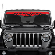 Custom Text Windscreen Vinyl Stickers Decals for Jeep Wrangler Unlimited 2
