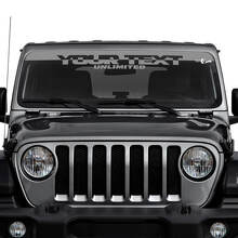 Custom Text Windscreen Vinyl Stickers Decals for Jeep Wrangler Unlimited 3